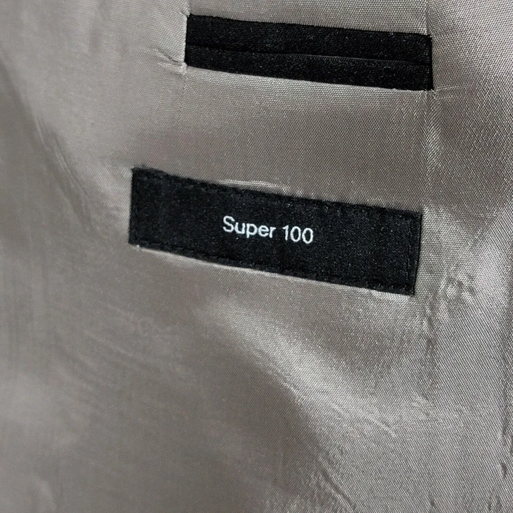 Hugo Boss Pasolinl movie Men's Sport Coat Blazer Two Button Black‎ Charcoal 42L